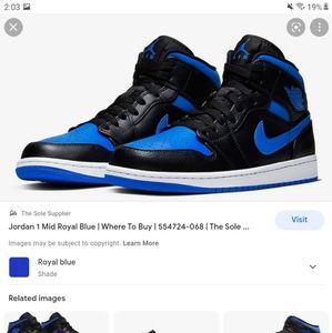 Jordan 1s blue and black size 4.5 grade school new never been worn